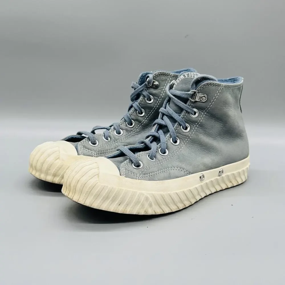 Converse Shoes Womens 7.5 Blue Leather Chuck 70 Bosey Water Repellent Sneakers - Picture 3 of 9
